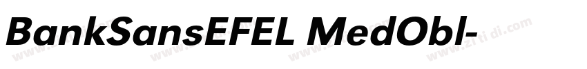 BankSansEFEL MedObl字体转换 BankSansEFEL MedObl字体转换